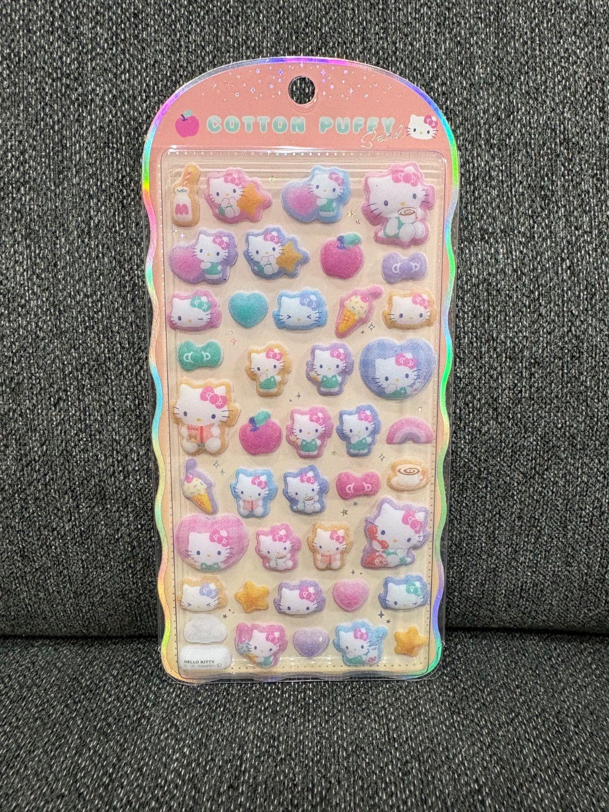 ハローキティ コットンパフィー シール 2枚セット キティちゃん ギャル