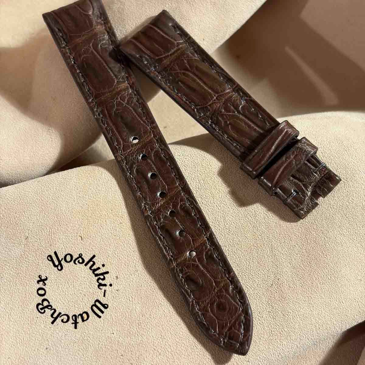 cro-1846 アウトレット品クロコダイル 腕時計ベルト ブラウン ラグ幅19 cro-2028 クロコダイル 腕時計ベルト ブラウン (ラグ幅19 mm