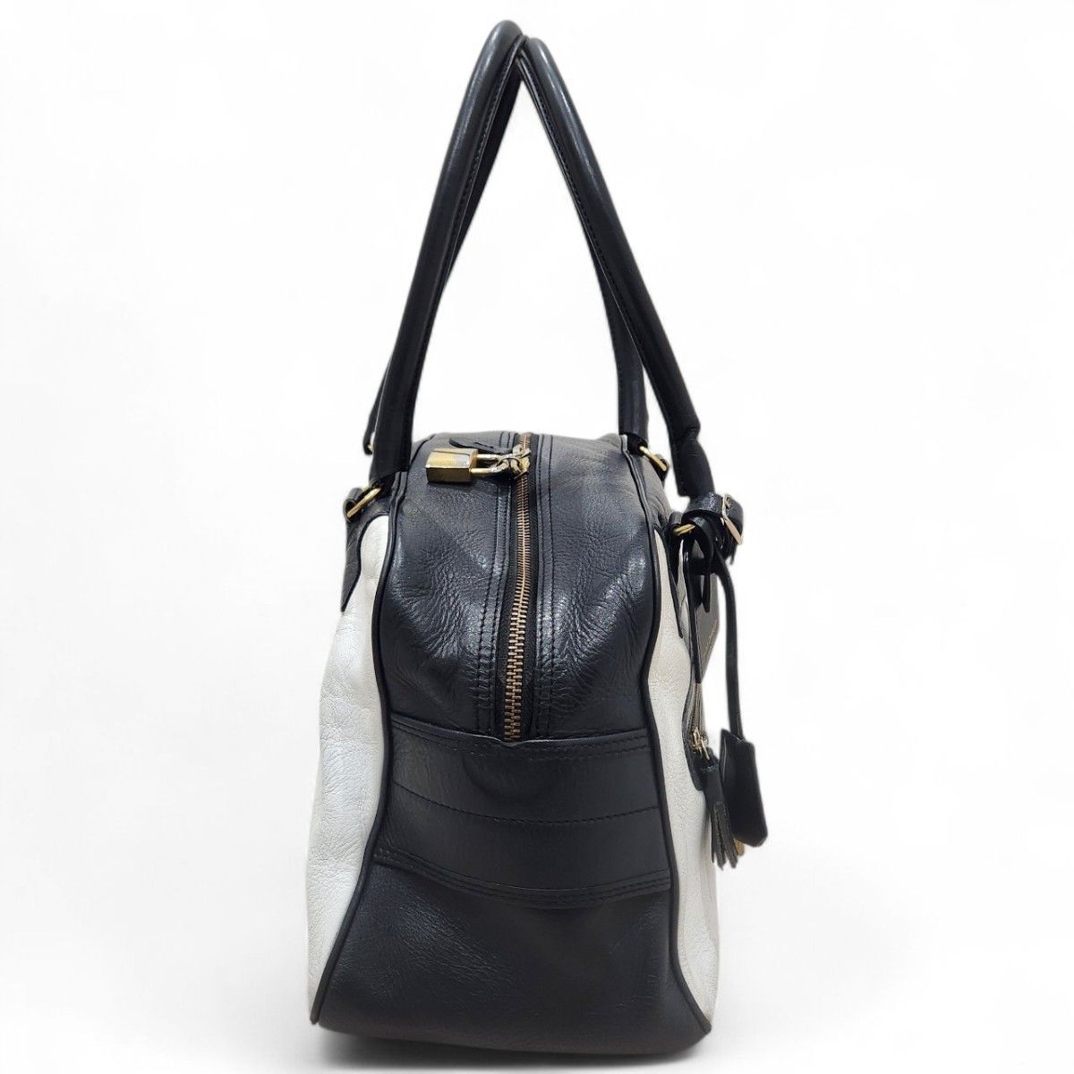 J&M DAVIDSON MINI VIVI ミニヴィヴィ ミニボストン レザー バイカラー