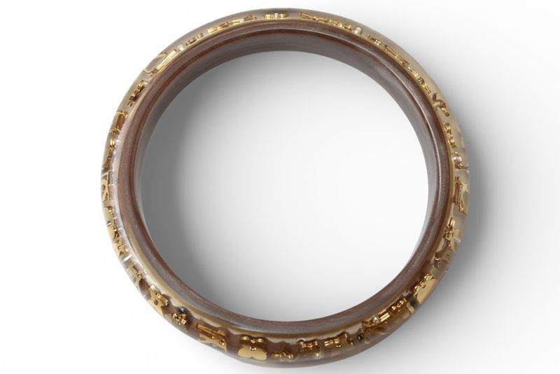 LOUIS VUITTON アンクルージョン バングル ブラウン ゴールド LOUIS VUITTON（ルイ・ヴィトン） バングル/ブレスレット ブラスレ