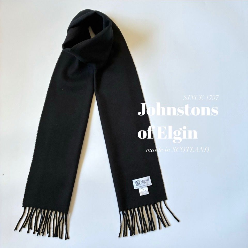 Johnstons of Elgin / カシミヤ100% ソリッドマフラー - メルカリ