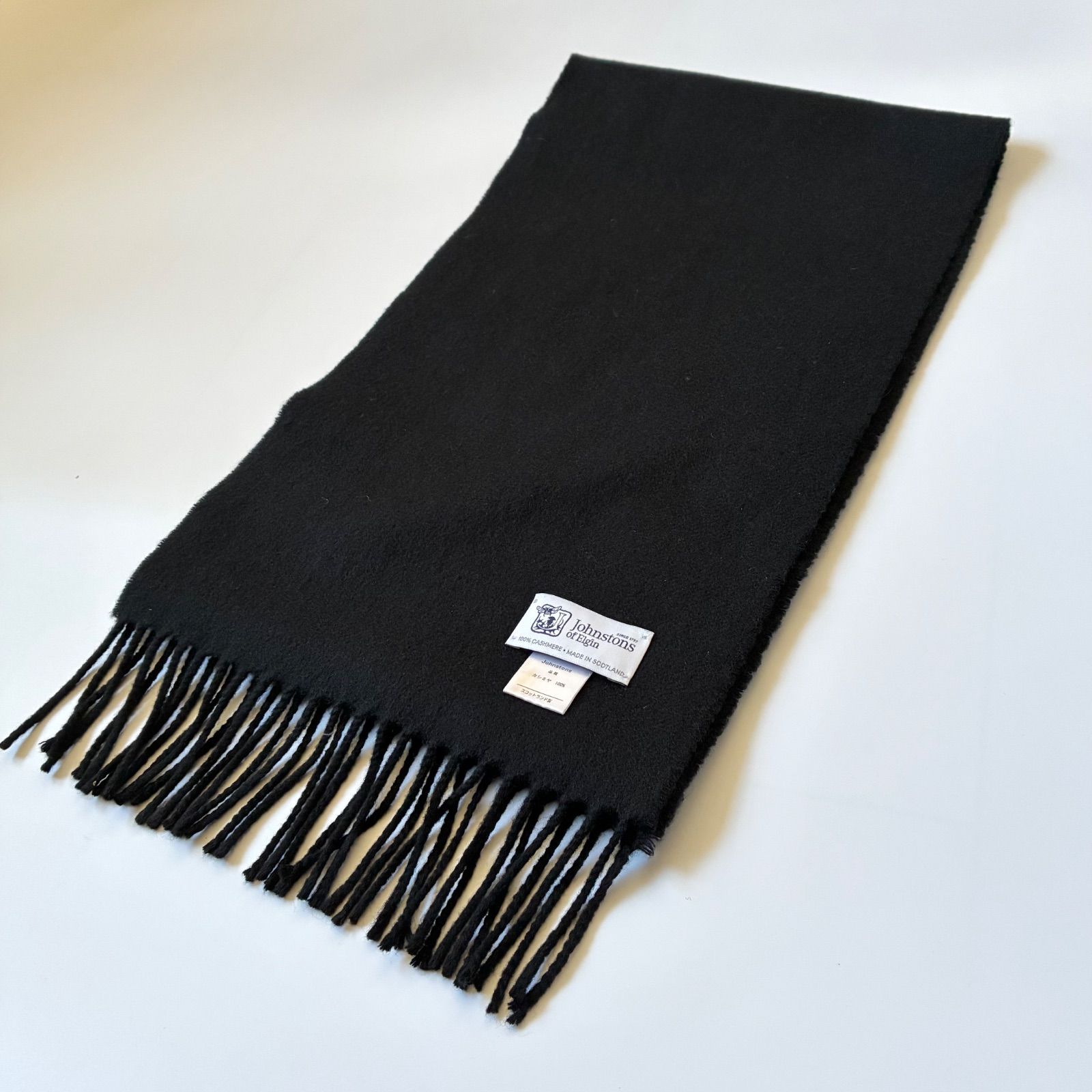 Johnstons of Elgin / カシミヤ100% ソリッドマフラー - メルカリ