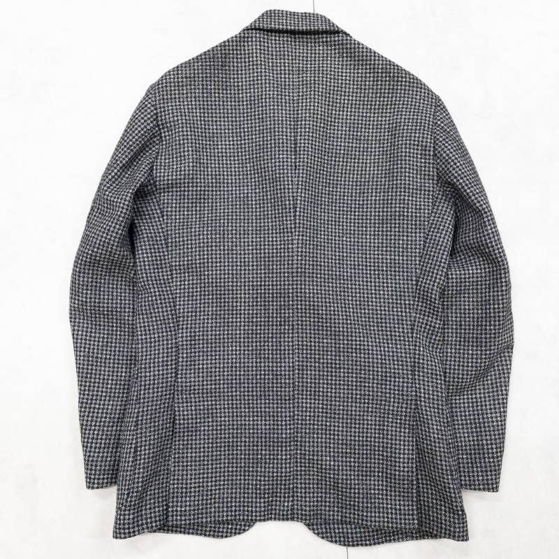Sartorio サルトリオ テーラードジャケット チェック ウール グレー