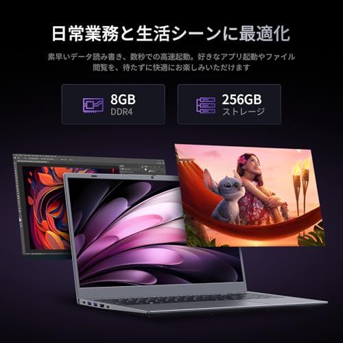 UOWAMOUノートパソコン Office 2024搭載 15.6インチ AMD3020e【N4000と