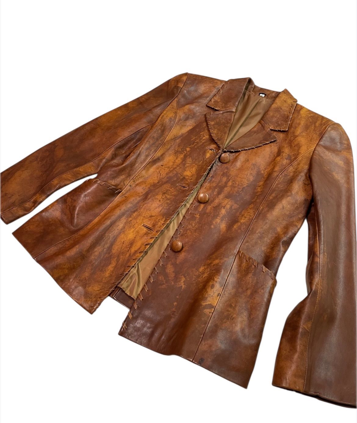 未使用品【希少・本革】羊革 シープスキン レザージャケット