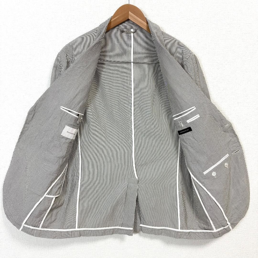 美品 エルメネジルド ゼニア シルク テーラードジャケット 50C シア