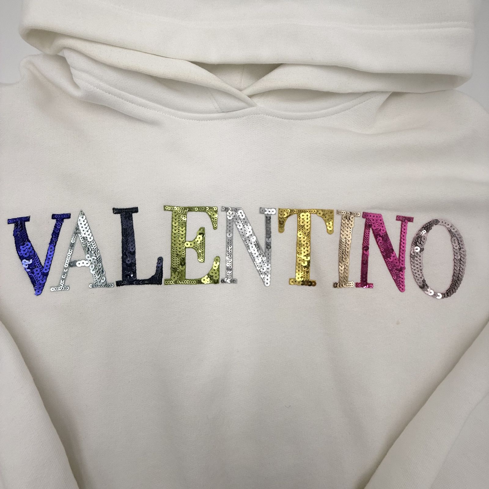 VALENTINO（ヴァレンティノ）ロゴ スパンコール フーディ パーカー