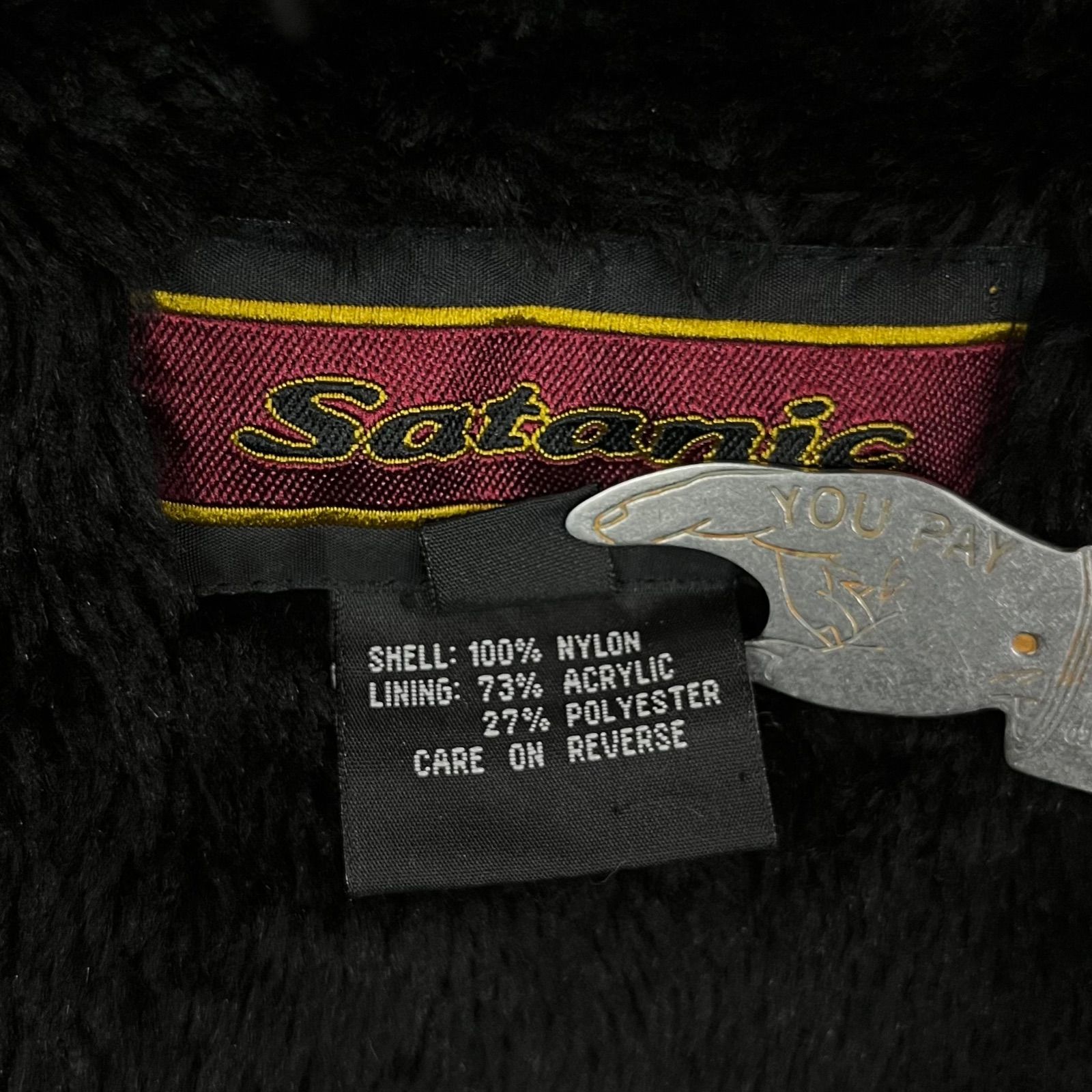 90s Satanic US ARMY ミリタリー アノラック パーカー 裏ボア ファー 