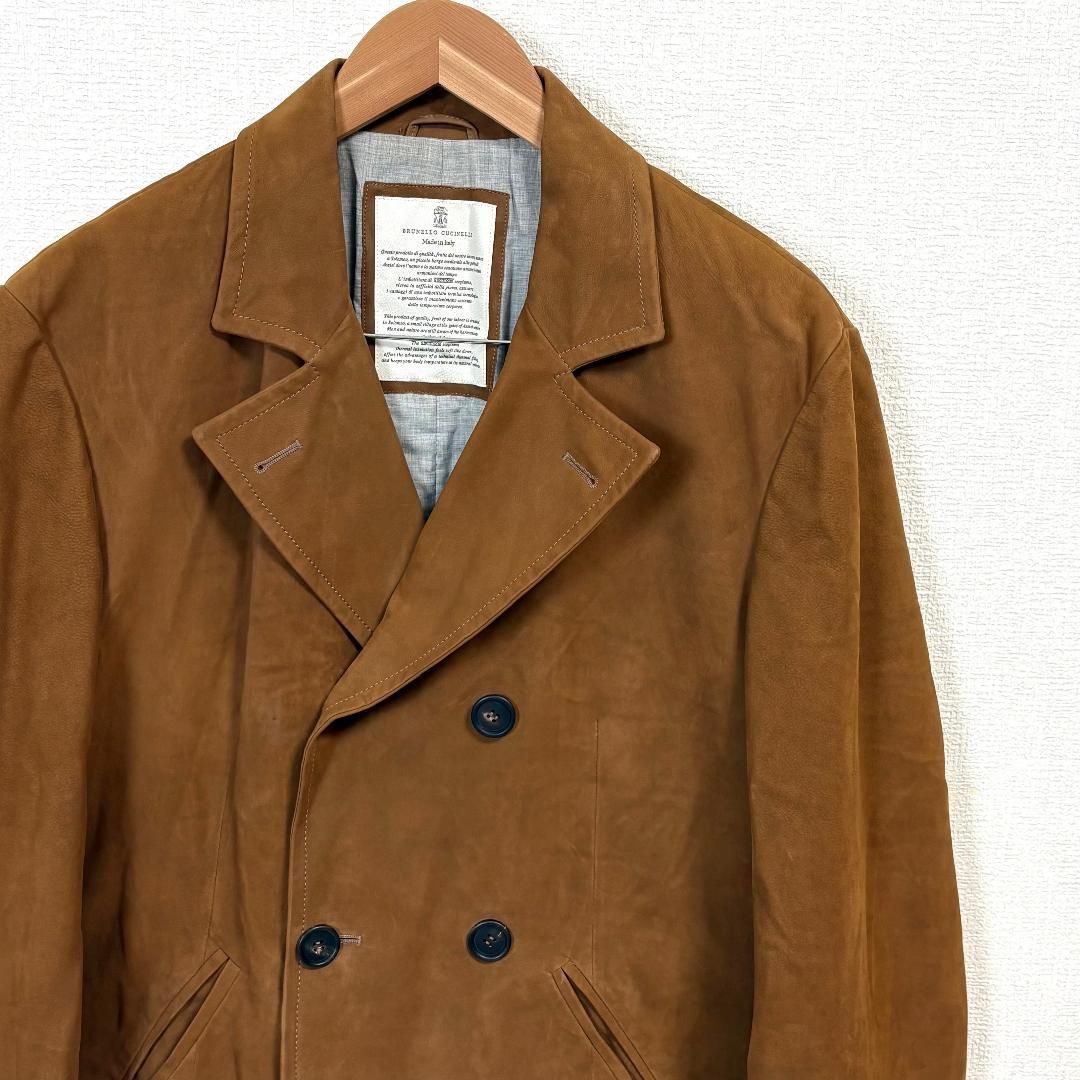 美品】 ブルネロ クチネリ 最高級ヌバック ダブルレザージャケット M