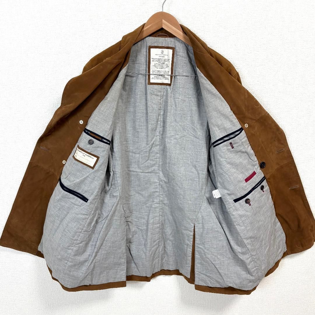 美品】 ブルネロ クチネリ 最高級ヌバック ダブルレザージャケット M