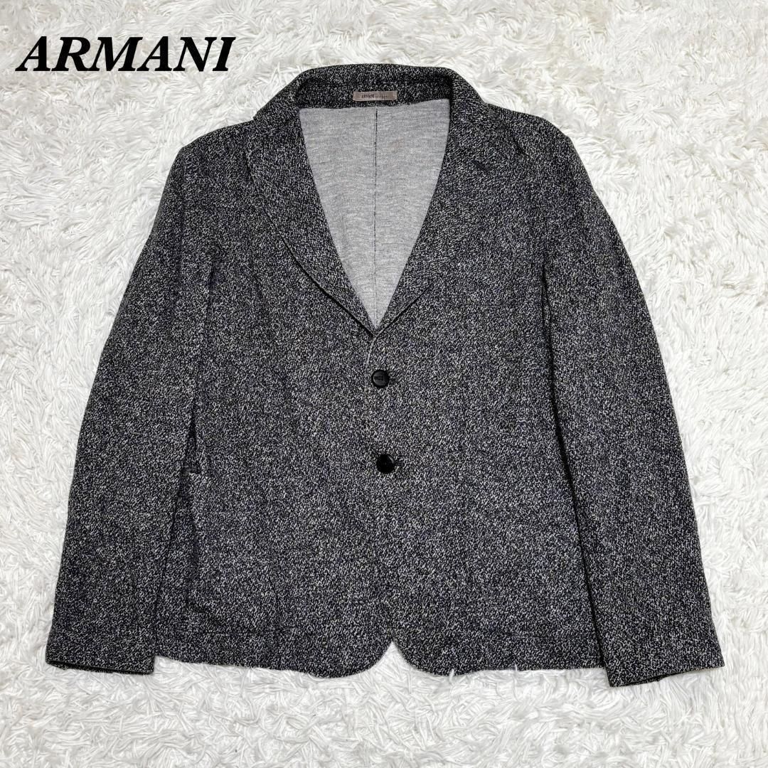 美品】アルマーニコレツォーニ 麻混ウールテーラードジャケット 46