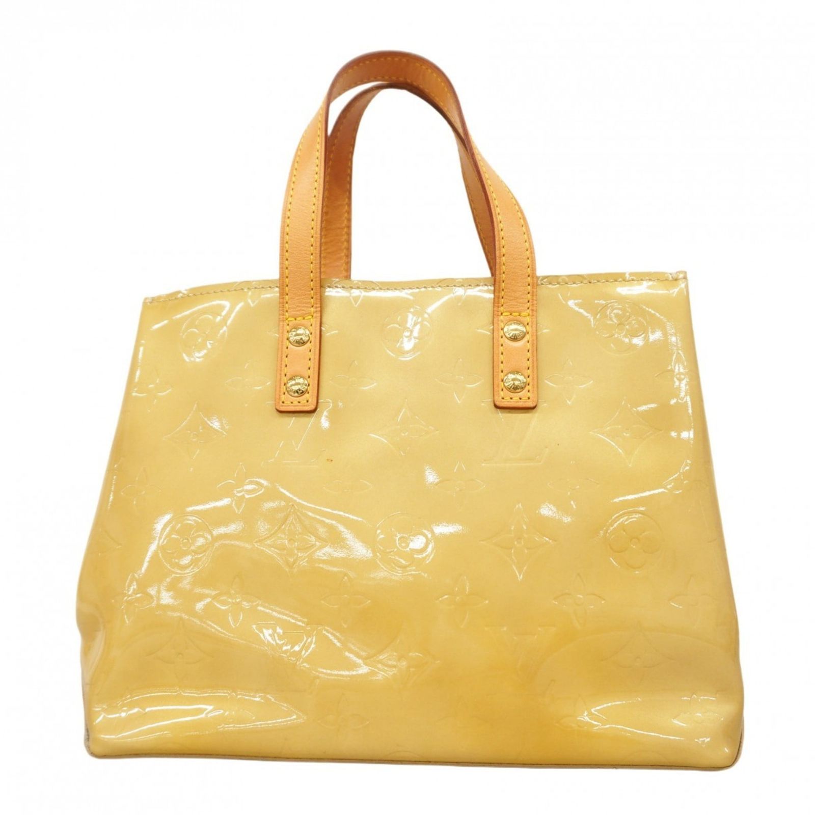 美品　Louis Vuitton ベージュ トートバッグ　ヴェルニPM ルイヴィトン LOUISVUITTONモノグラム ヴェルニ リードPM ベージュ