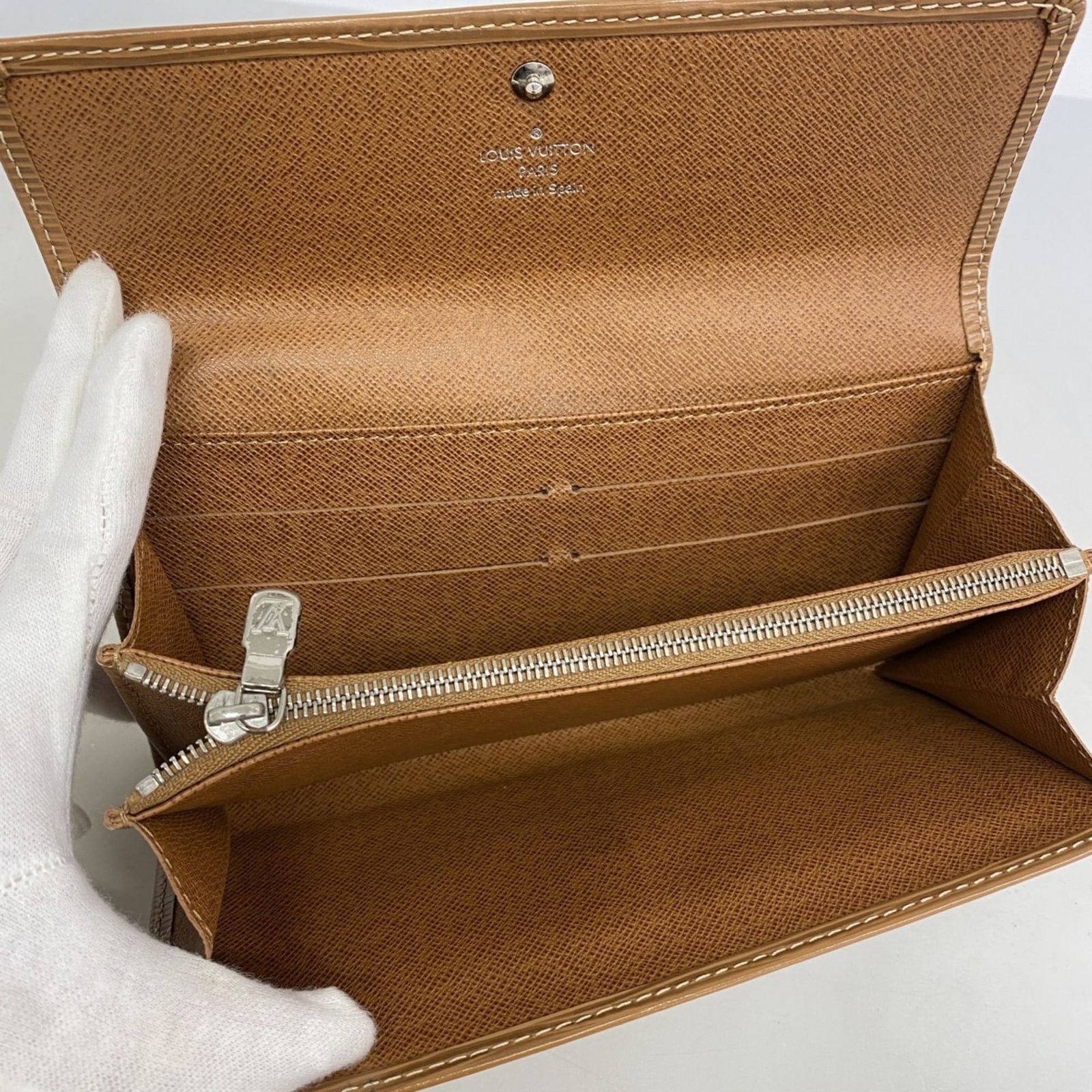 美品 Louis Vuitton エピ ポルトモネクレディ 長財布(M) ルイヴィトン エピ ポシェット・ポルト モネ・クレディ 長財布 M63592