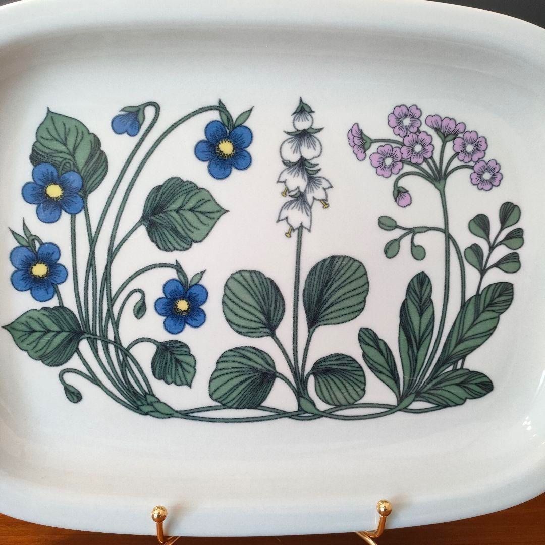 希少品☆アラビア ARABIA フローラ 角皿 プラター エステリ・トムラ 美