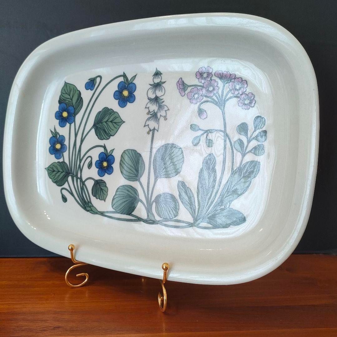 希少品☆アラビア ARABIA フローラ 角皿 プラター エステリ・トムラ 美