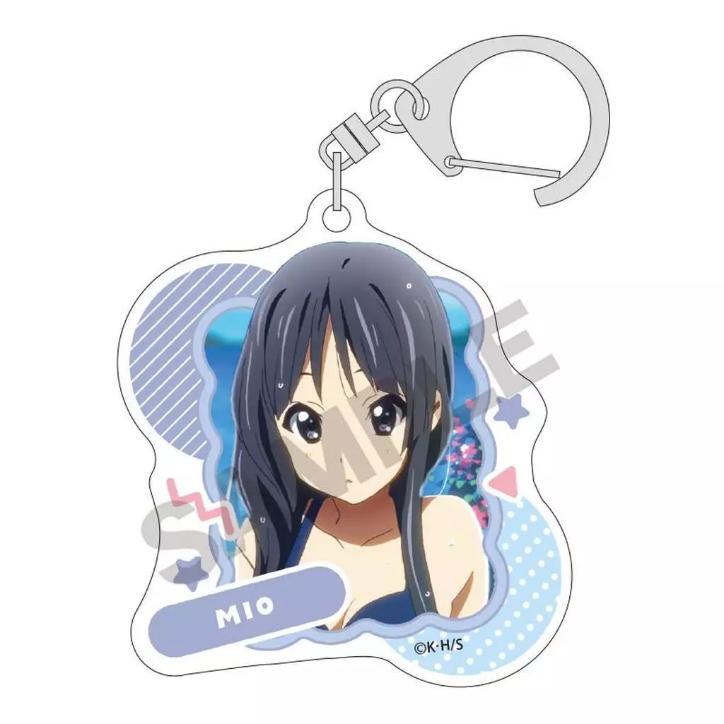 けいおん! グラフアート　アクリルキーホルダー　秋山澪 中古】キーホルダー 秋山澪(水着) 「けいおん! トレーディングアクリル