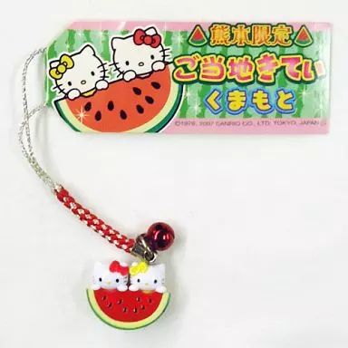 中古】キーホルダー・マスコット(キャラクター) キティ＆ミミィ(スイカ