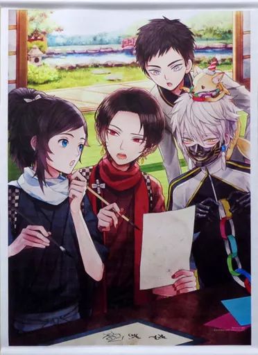 中古】タペストリー 大和守安定&加州清光&厚藤四郎&鳴狐&鳴狐 一 中古】タペストリー 大和守安定&加州清光&厚藤四郎&鳴狐&鳴狐 一