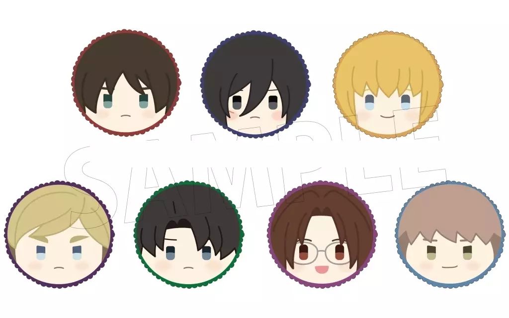 ぬいぐるみマスコット ぬいぐるみバッジ 全7種セット 進撃の巨人 マカロンたぴぬい