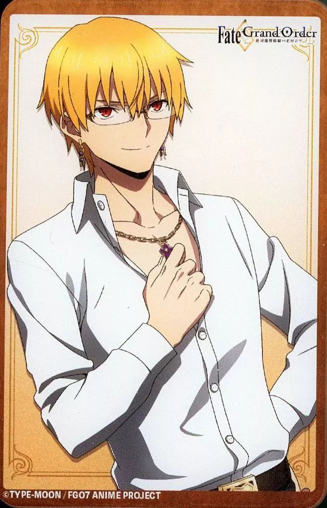 中古】雑貨 ギルガメッシュ 描き下ろしイラストカードミラー 「Fate