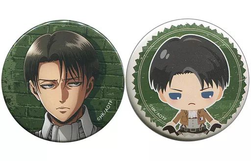 中古】バッジ・ピンズ リヴァイ・アッカーマン 57mm缶バッジ2個セット