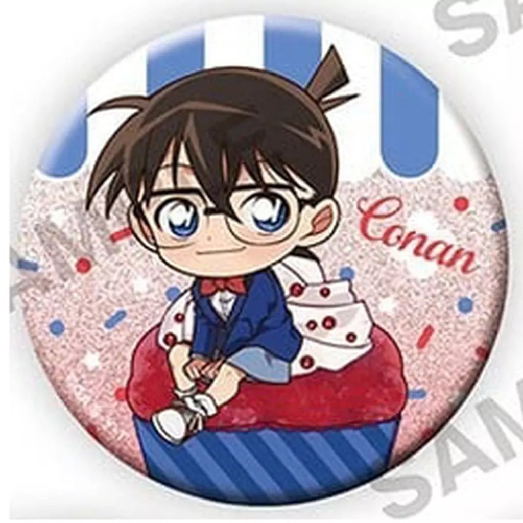 中古】バッジ・ビンズ 江戸川コナン 「名探偵コナン キラキラ缶バッジ