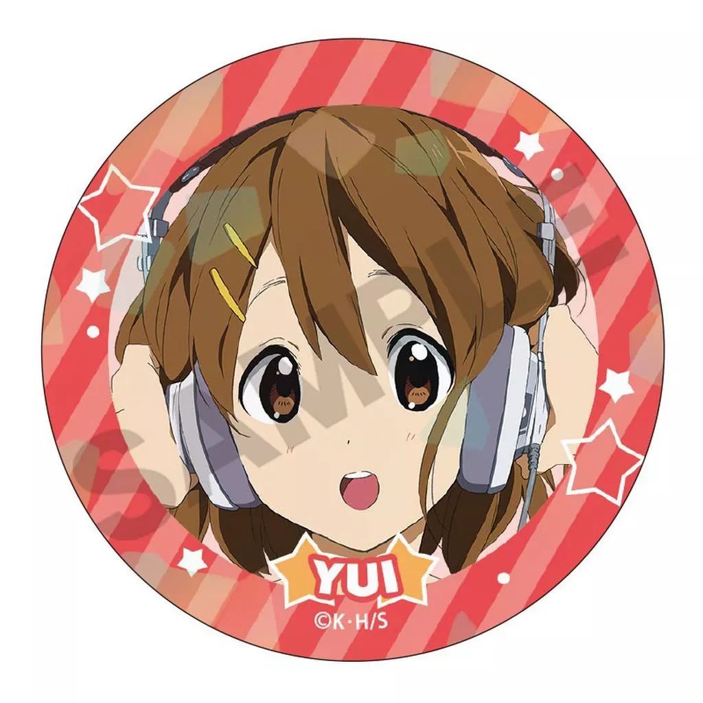 中古】バッジ・ビンズ 平沢唯(ヘッドホン有り) 「けいおん