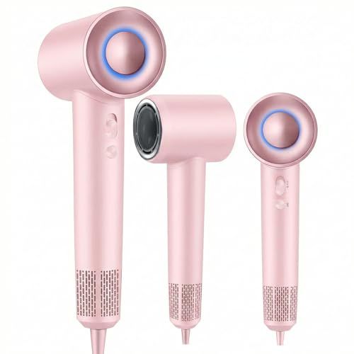 BAGEBER ドライヤー 斬新デザイン 15 s速乾 大風量1300 W 低騒音 コンパクト 軽量 小型 2段階温度 2段階風量調節 NTC温度制御 過熱損傷防止 メモリー機能 2億イオン ナノケア ノズル付き プレゼント 5 eee 8 aa 0