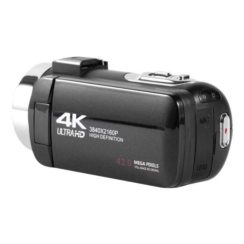 ビデオカメラ 901 A-BS 4 K ビデオ録画 写真撮影4200万画素 18倍デジタルズーム 3.0インチ画面 64 GB SDカード付き バッテリー ブラック a 9873 d 3