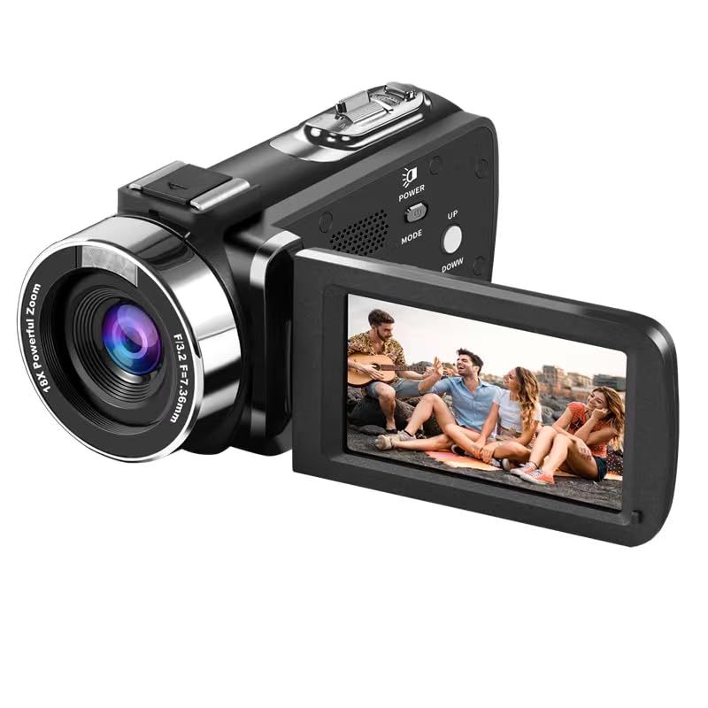  ビデオカメラ 901 A-BS 4 K ビデオ録画 写真撮影4200万画素 18倍デジタルズーム 3.0インチ画面 64 GB SDカード付き バッテリー ブラック a 9873 d 3 その他 キッチン 食器