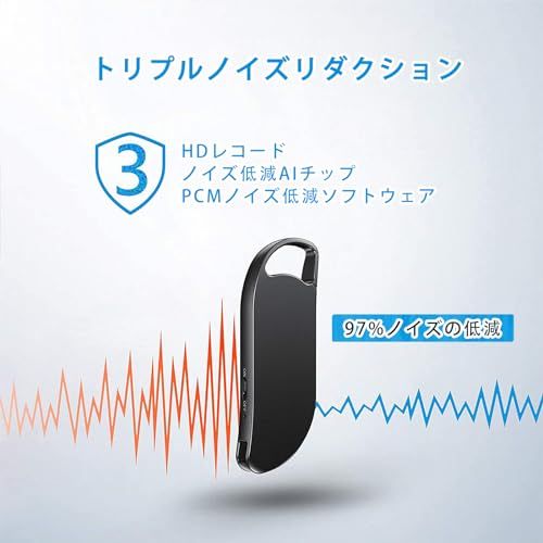  進化 Vandlion 64 GB ボイスレコーダー 小型 ICレコーダー USB-C 32~1536 kbpsハイレゾ録音 軽量 25時長時間録音 ノイズ低減 ワンタッチ録音 インタビュー|語学学習|ビジネス会議|在宅勤務|弁論大会| f 5 d 4 110 その他 キッチン 食器