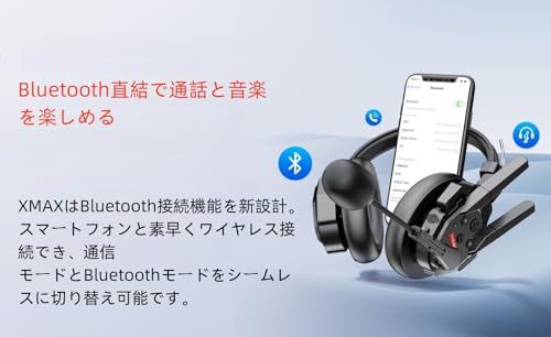  SYNCO XTALK Xmax 2 インターカムヘッドセットシステム 2.4 GHz 1640フィート 500メートル デュアルイヤーチームコミュニケーションヘッドセット ライブショー ステージパフォーマンス ムービー撮影用 fdc 4 b 244 その他 キッチン 食器