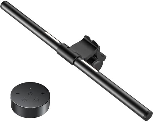 OOWOLF モニターライト バー 41 cm PC 無線リモコン付き 3段階調色 無段階調光 背面ライト付き Ra 95 高演色 目に優しい 記憶機能 タッチコントロール USB給電 モニタ掛け式 デスクライト 在宅 テレワーク|在宅 4 bb 1 c 690