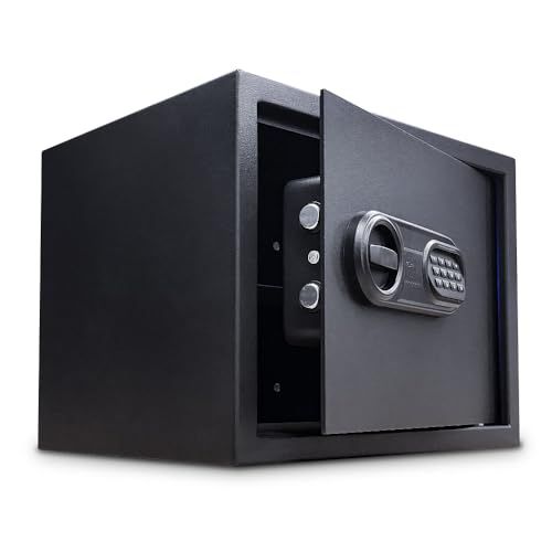 金庫 小型 家庭用 27 Lセーフティーボックス 電子式 A 4 オフィス用 店舗用 暗証番号 テンキー式 ブラック VSB-30 W 38 x D 30 H cm dfcca 262
