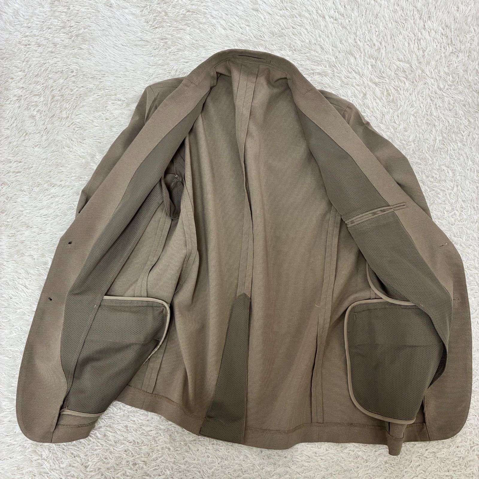 高伸縮スーツ】GU セットアップスーツ トラベル ベージュ ビジネス