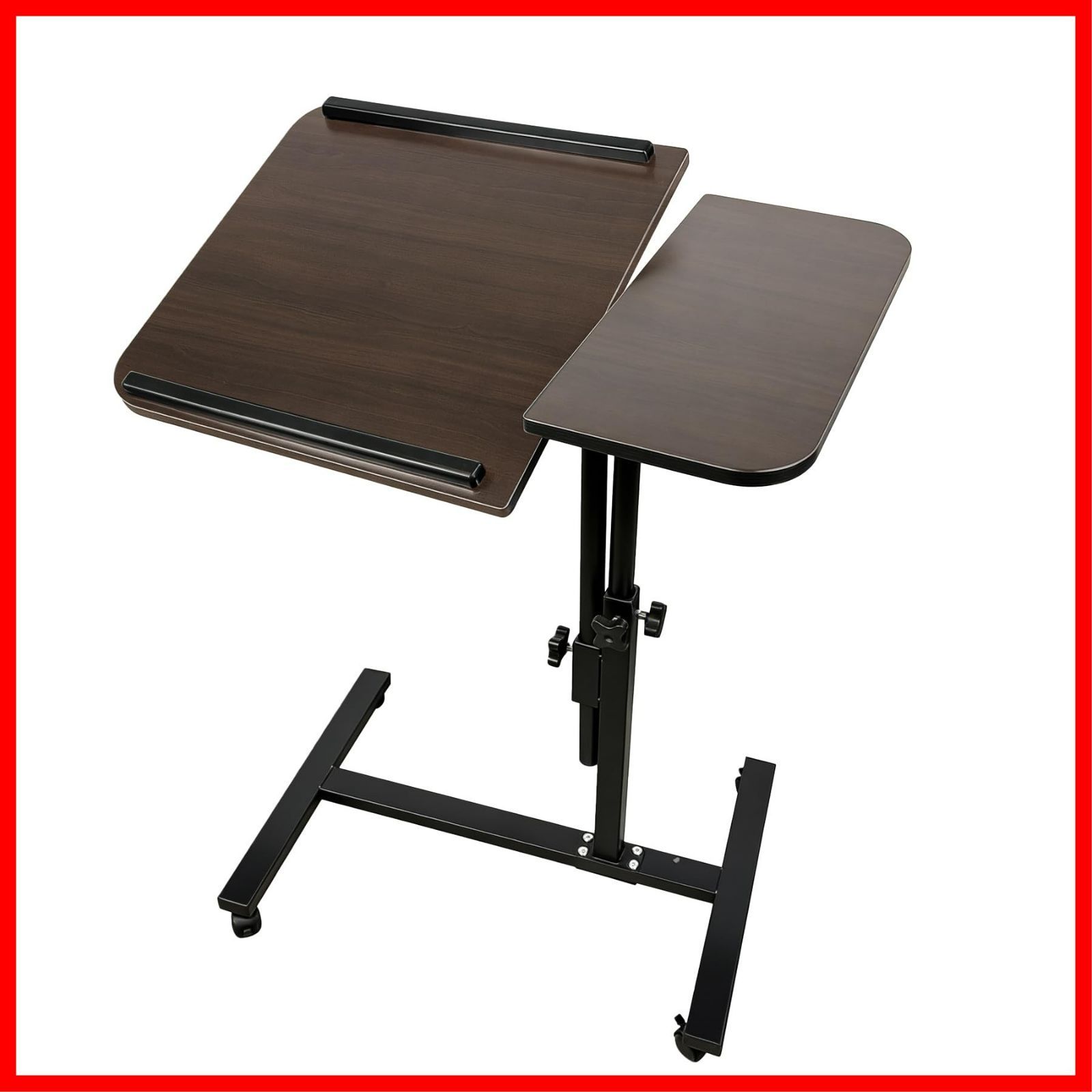 サイドテーブル 幅60×奥行40×高さ60～90cm 昇降式 天板角度調整 360度