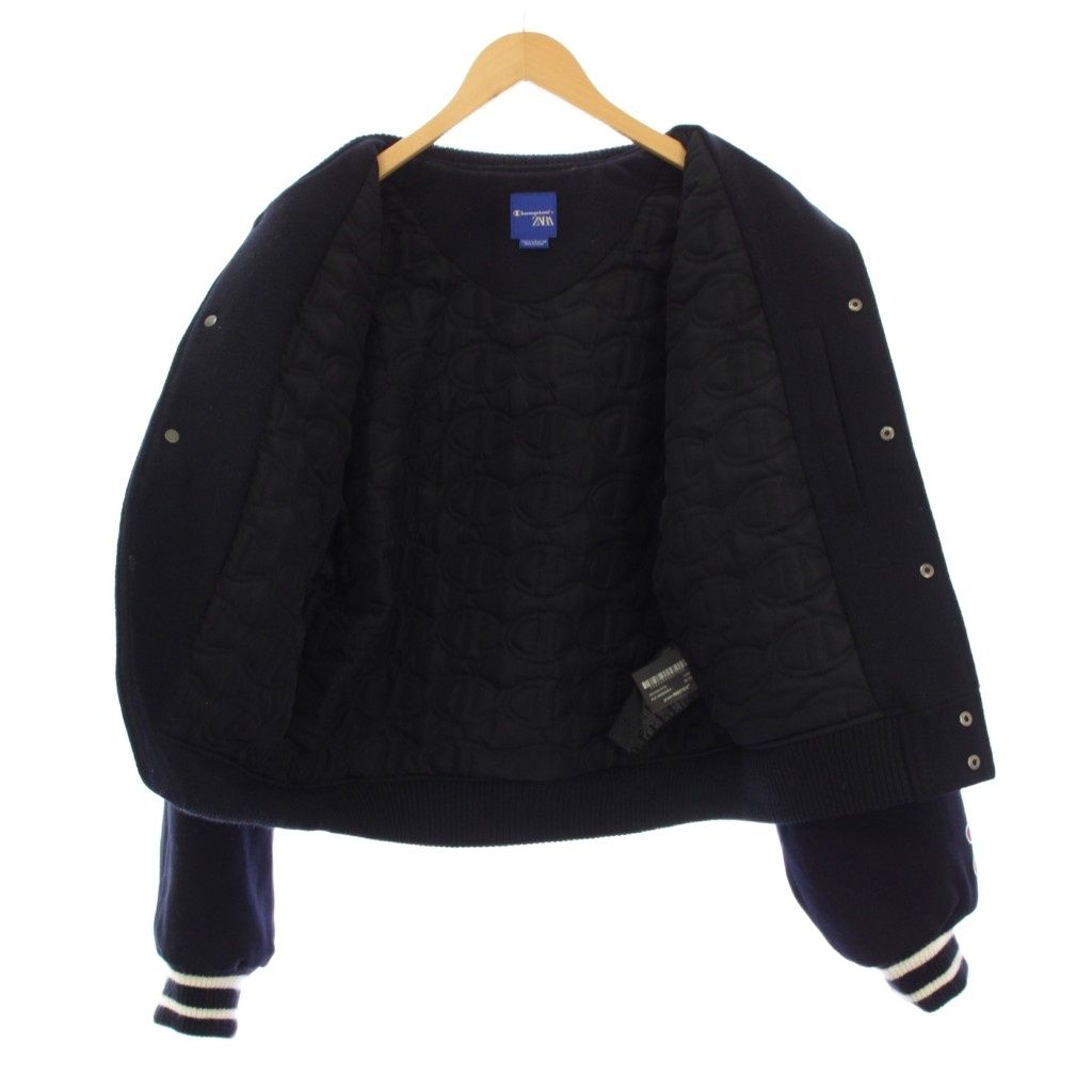 champion × ZARA キルティングボンバージャケット　スタジャン　M champion × ZARA キルティングボンバージャケット スタジャン M