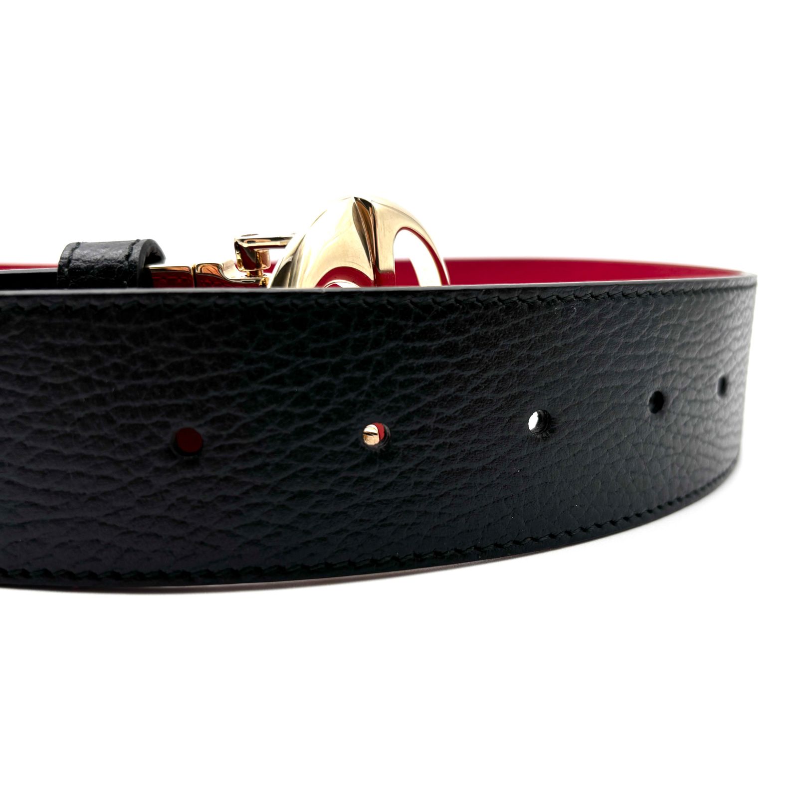 【美品】GUCCI 変則インターロッキング リバーシブル レディースベルト GUCCI☆リバーシブル インターロッキングG バックルレザーベルト