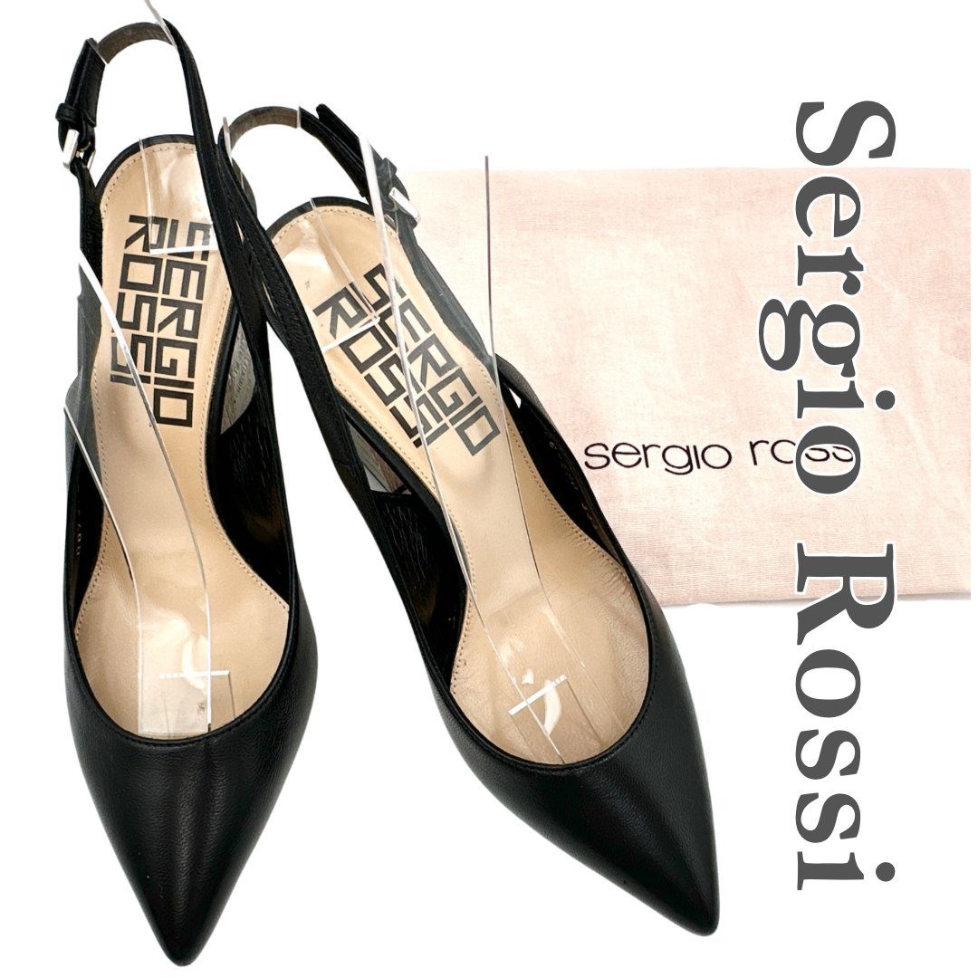 未使用　Sergio Rossi sr1 ブラックミュール 35.5 未使用 Sergio Rossi sr1 ブラックミュール 35.5 未使用 Sergio Rossi