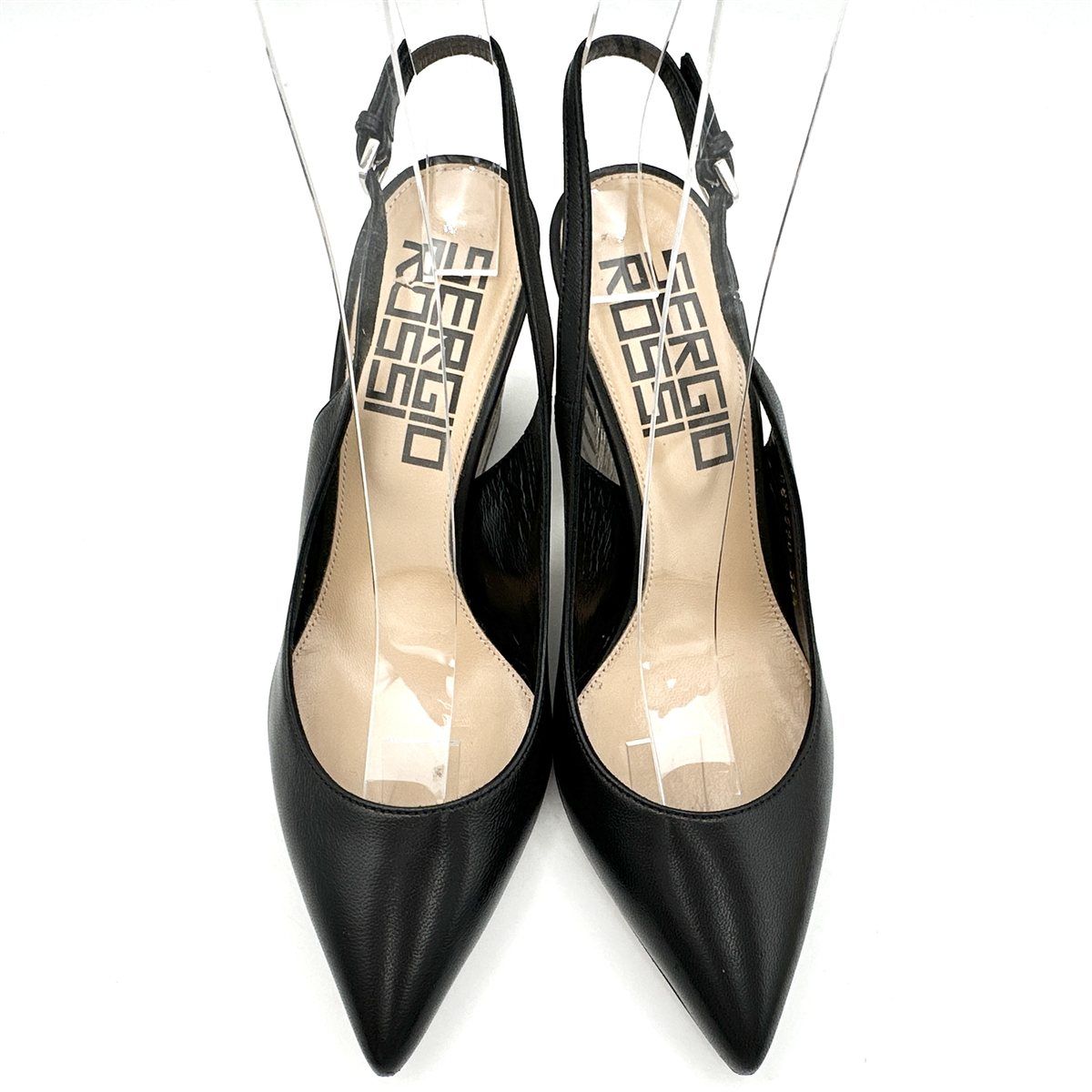 ほぼ新品 sergio rossi レッド スリングバックミュール ほぼ新品 sergio rossi レッド スリングバックミュール