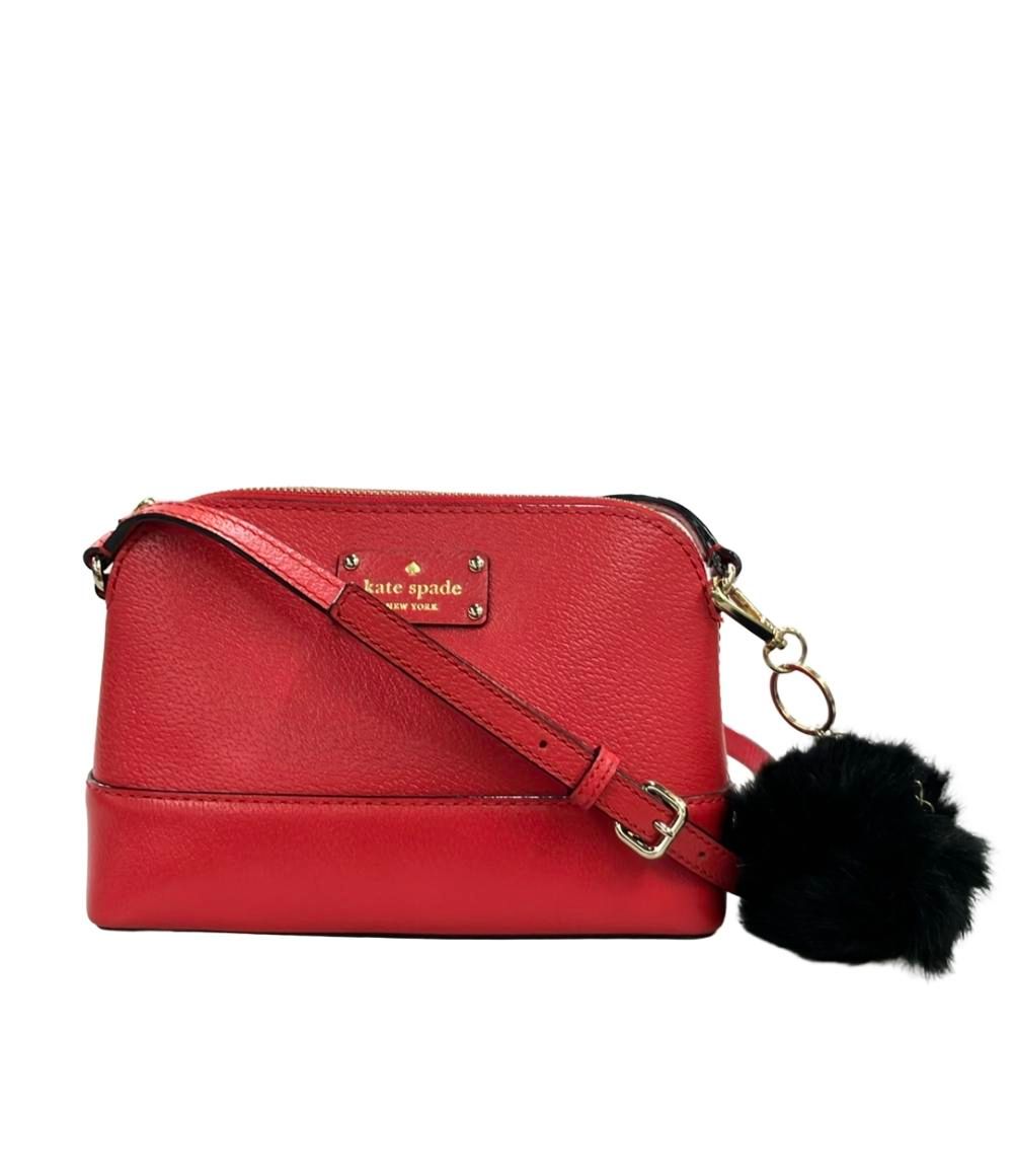 【美品】 KATE SPADE ケイトスペード ショルダーポシェット ショルダーバッグ レッド系 レザー Amazon | [ケイトスペード] ショルダーバッグ レザー 鳥 バード レッド