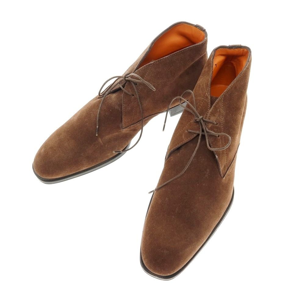 【新品未使用】サントーニ Santoni タッセル 茶色 紳士革靴 スエード Santoni（サントーニ）タッセルデザイン/スエードローファー/ダーク