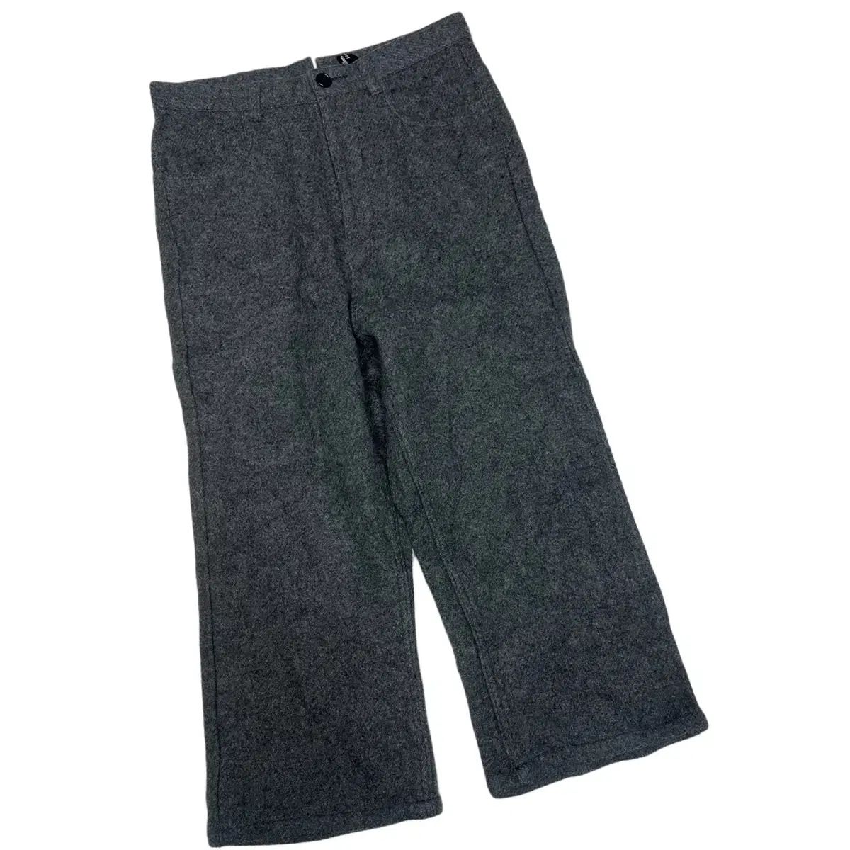 コムデギャルソン　グレー ワイドパンツ コム・デ・ギャルソン トリコット グレー ウール ワイドパンツ S