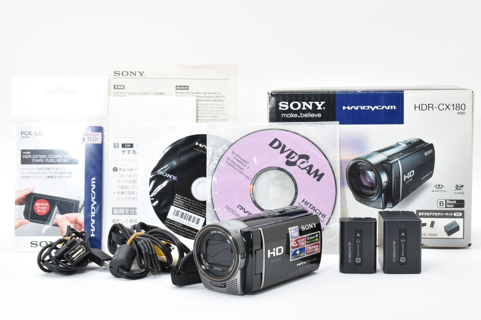 ソニー SONY Handycam HDR-CX180 《動作確認済・付属品多数・大容量