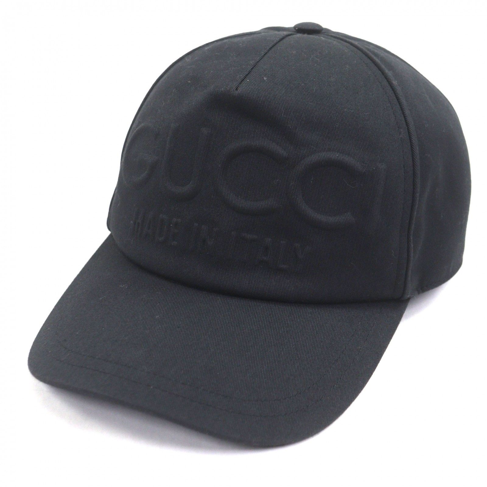 グッチ　キャップ 未使用品▽GUCCI グッチ 780428 コットン100% ロゴエンボス 帽子