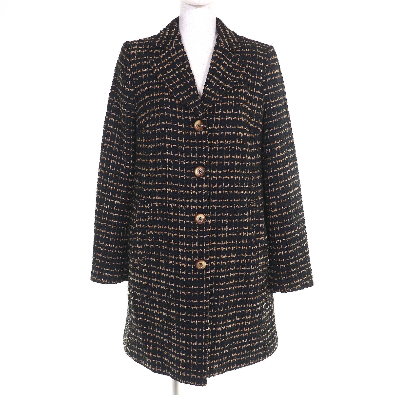 極美品 D&G カシミヤ バージンウール チェスターコート 裏地レオパード 38 ウールカシミヤブレンド チェスターコート（チェスターコート