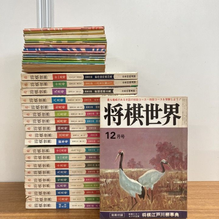 △01)【1点限り!】将棋世界 1980-1982年 不揃い20冊+付録20点セット