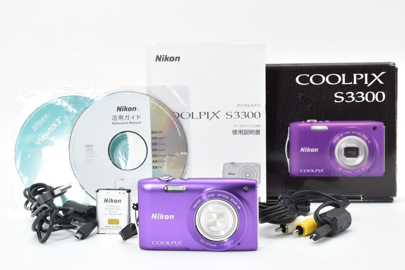 □ ほぼ新品 □ ニコン Nikon COOLPIX S3300 パープル 《動作確認済