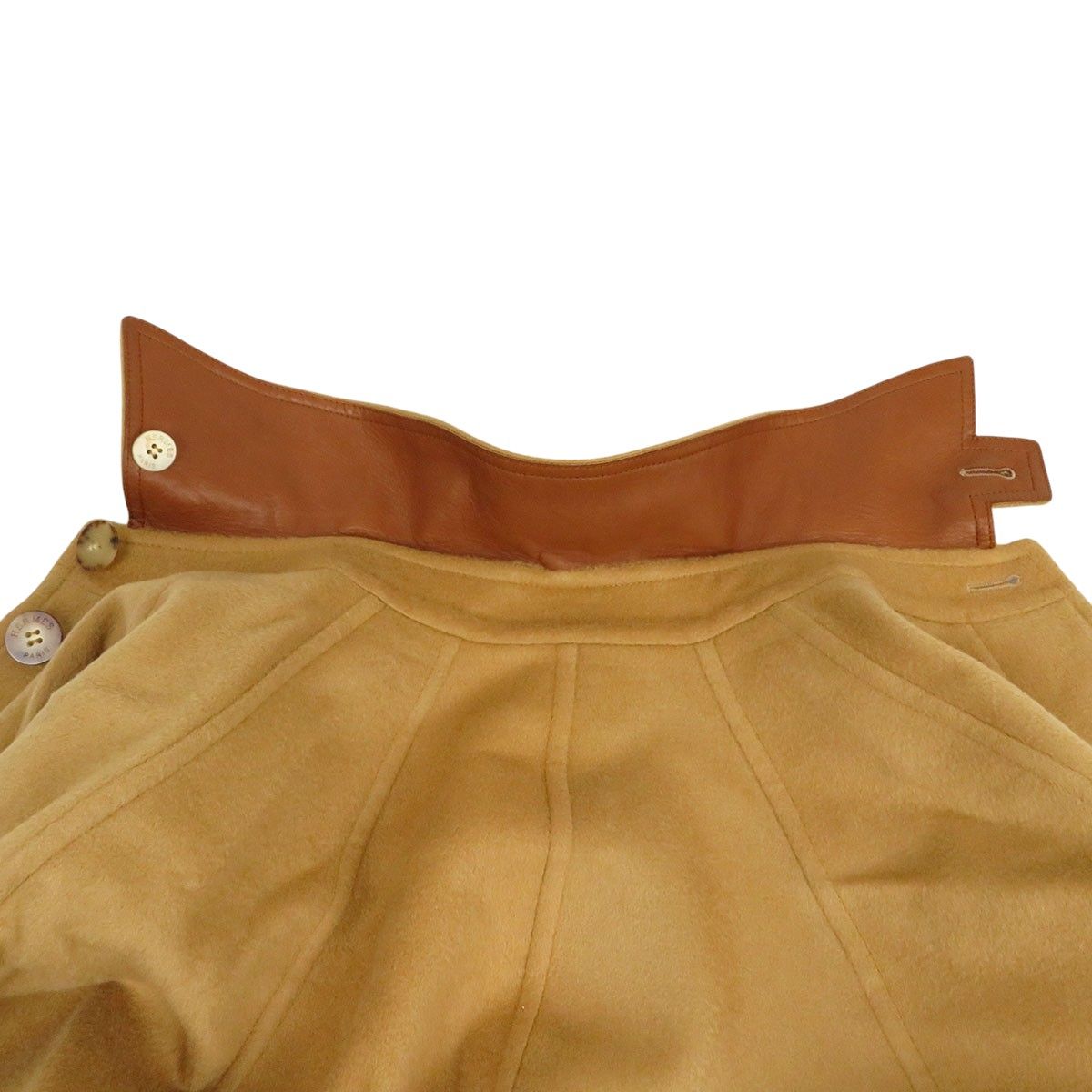 エルメス キャメル ロング コート レディース ブラウン HERMES【中古  