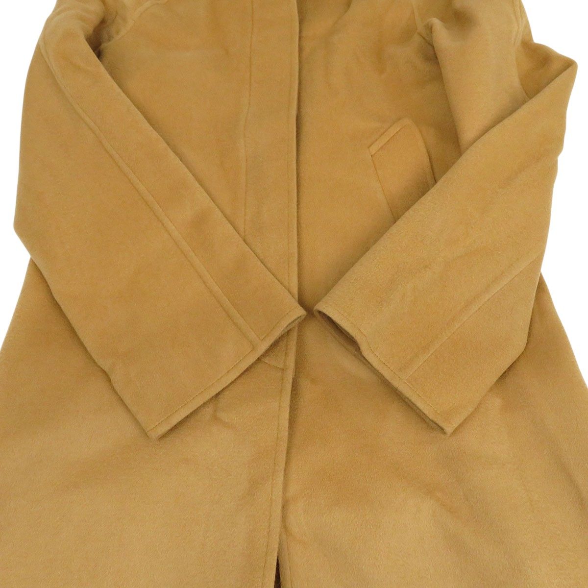 エルメス キャメル ロング コート レディース ブラウン HERMES【中古  